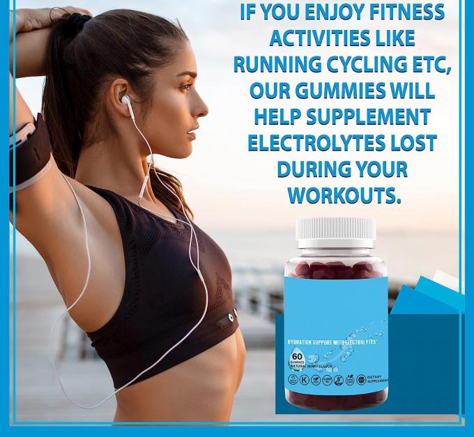 Oem Hydratatie Elektrolyten Gummies Natuurlijke Bessen Aroma Elektrolyten Gezondheid Ondersteuning Vegan Glutenvrij Niet-GGO Halal Pectine 2