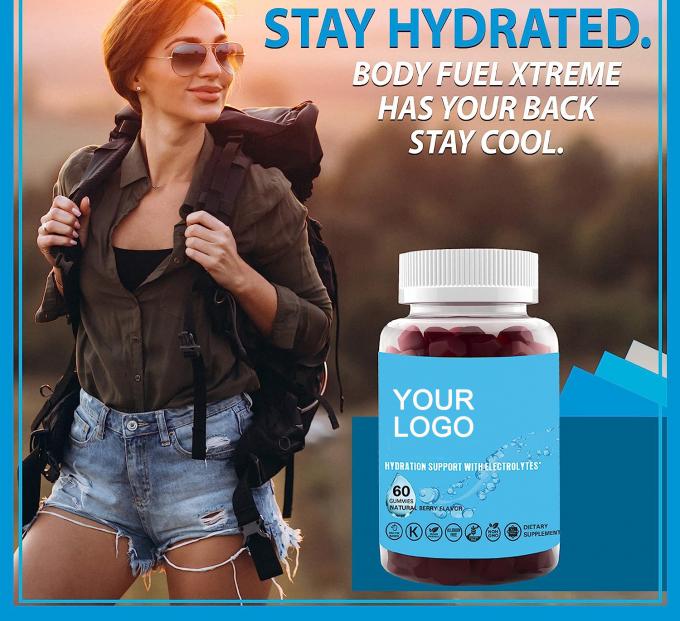 Oem Hydratatie Elektrolyten Gummies Natuurlijke Bessen Aroma Elektrolyten Gezondheid Ondersteuning Vegan Glutenvrij Niet-GGO Halal Pectine 3