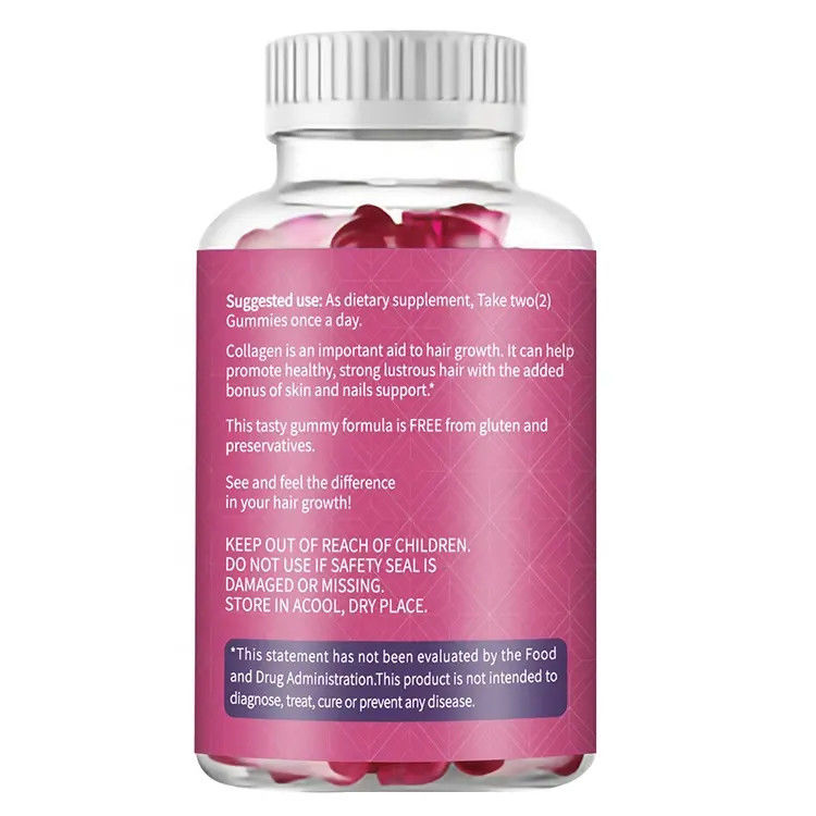 Oem Hot Sale Collagen Gummy Private Label Organic Vegan Collagen Biotine Gummy Voor Haargroei Sterkere Nagels En Huid
