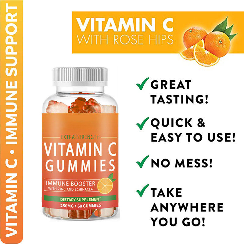 Oem Private Label Vitamine En Supplementen Vitamine C Gummies Voor Huid Bleken En Immuniteit Verbeteren