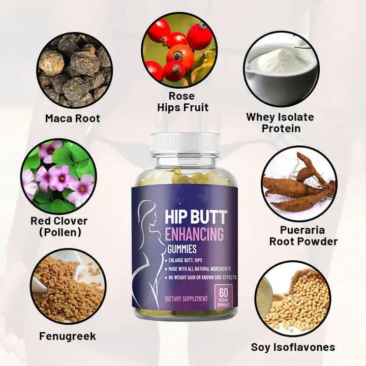 Goede kwaliteit gezondheidszorg supplementen billenvergroting en borstvergroting gummies heup en grote billenvergroting gummies