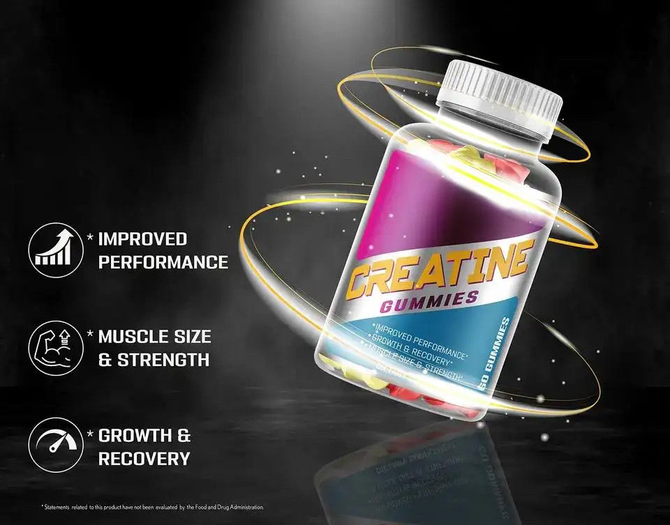Private Label Vegan Supplementen Bcaa Creatine Monohydraat Gummy Pre Workout Energy Creatine Gummies