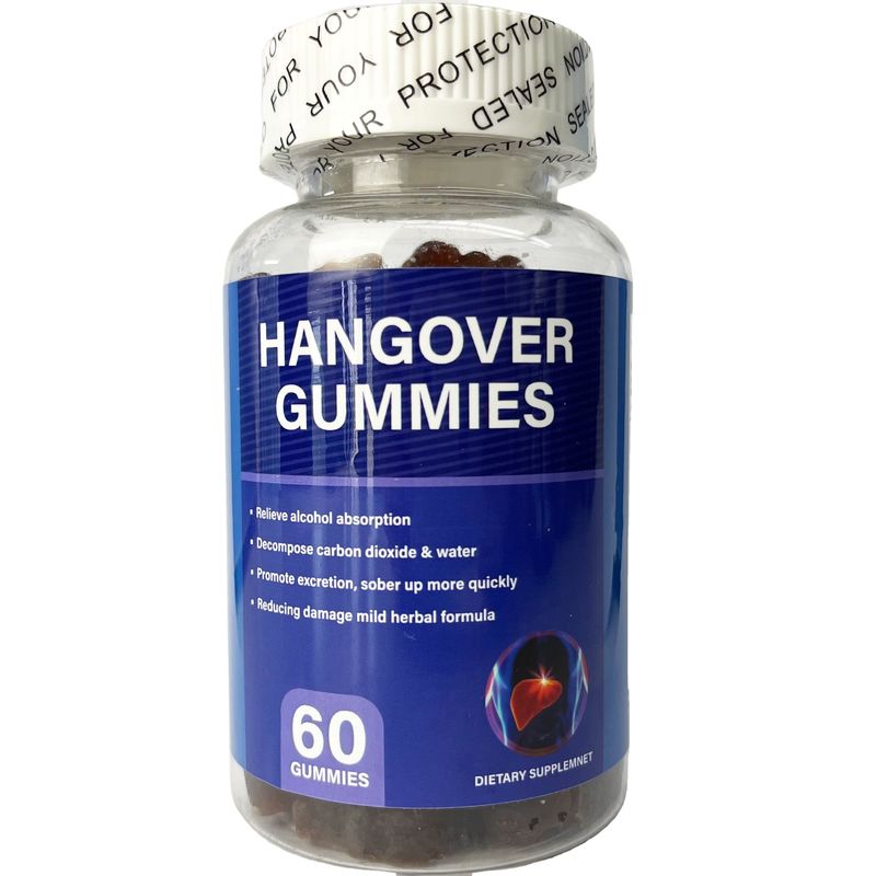 Halal Oem Private Label Supplement Milk Thistle Extract Ondersteuning Levergezondheid Vegan Relieve Alcohol Gummies Anti Hangover