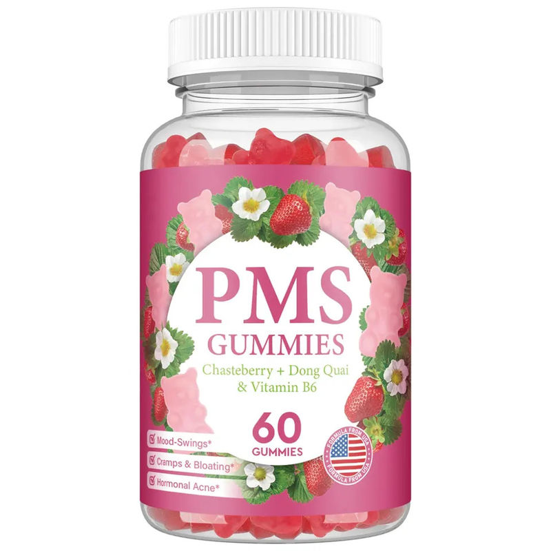 Suikervrije kauwgummieren om de menstruatie te verlichten Hormoonbalans PMS kauwgummieren om de menstruatiepijn van vrouwen te verlichten PMS-ondersteunende kauwgummieren