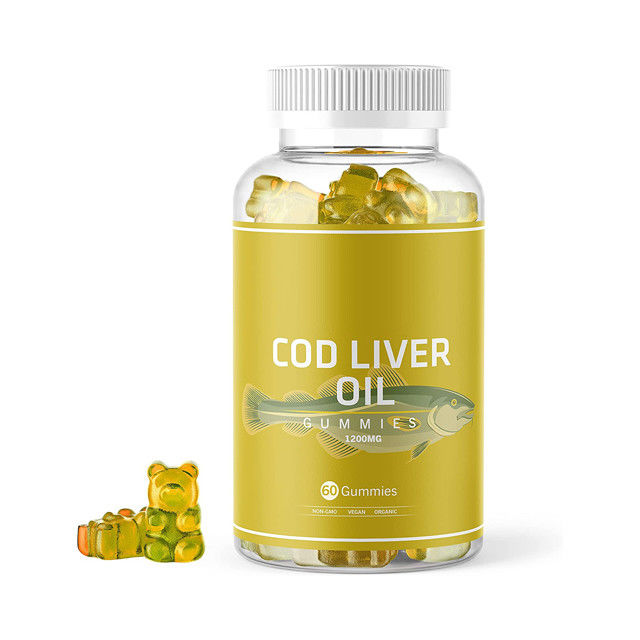 Biologische kabeljauwleverolie Gummilolie Gummilolie Rijk aan omega-3, Epa Dha, Vitaminen