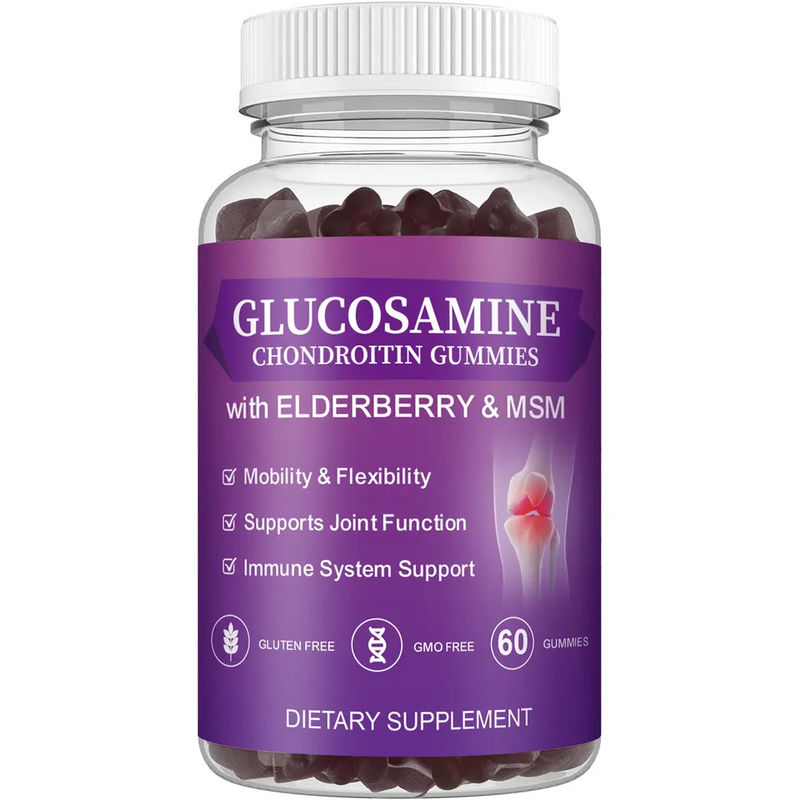 Oem Private Label Msm Elder Supplement Glucosamine Chondroïtine Gummies Met Gelen Ondersteuning En Antioxidant Immuun