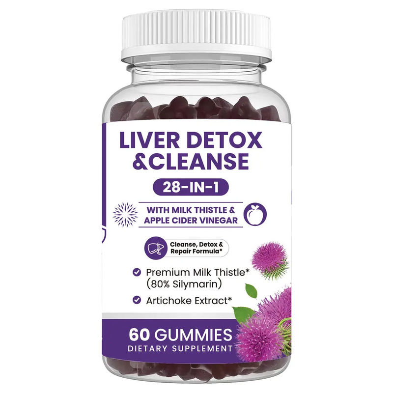 Oem Private Label Milk Thistle Extracten Vegan Detox Lever Detox Gummy Candy Milk Thistle Gummy