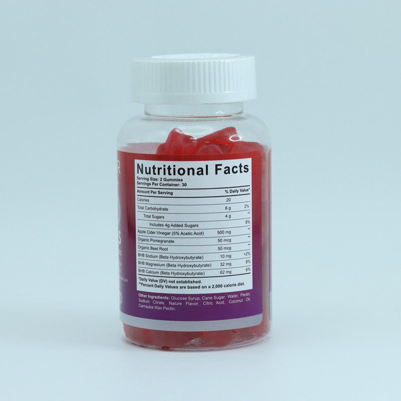 Oem Private Label Supplementen 60 Counts Appelsap Acv Keto Bhb Gummies Jelly Candy Gummy