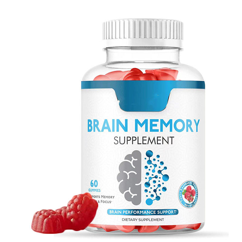 Oem Private Label Vegan Gummy Candy Focus Verbetert geheugen Nootropics Brain Booster Supplement Nootropic Gummies