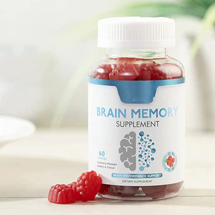 Oem Private Label Vegan Gummy Candy Focus Verbetert geheugen Nootropics Brain Booster Supplement Nootropic Gummies