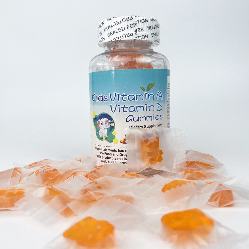 Privélabel Oem Zoutvrij Kinderen Gezond Supplement Vitamine A En Vitamine D3 Gummies Voor Kinderen