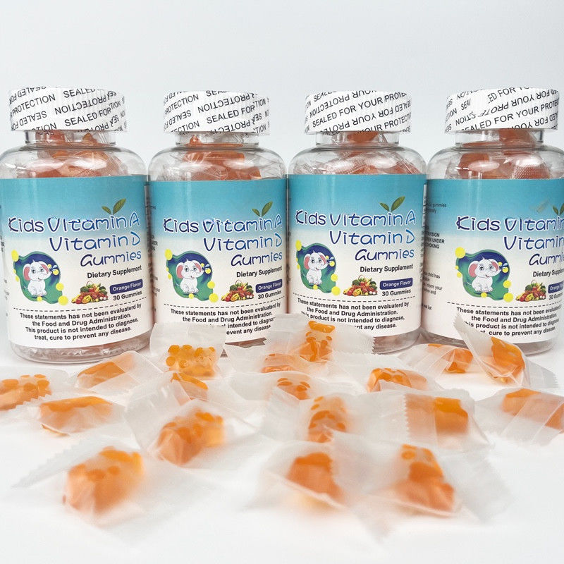 Privélabel Oem Zoutvrij Kinderen Gezond Supplement Vitamine A En Vitamine D3 Gummies Voor Kinderen