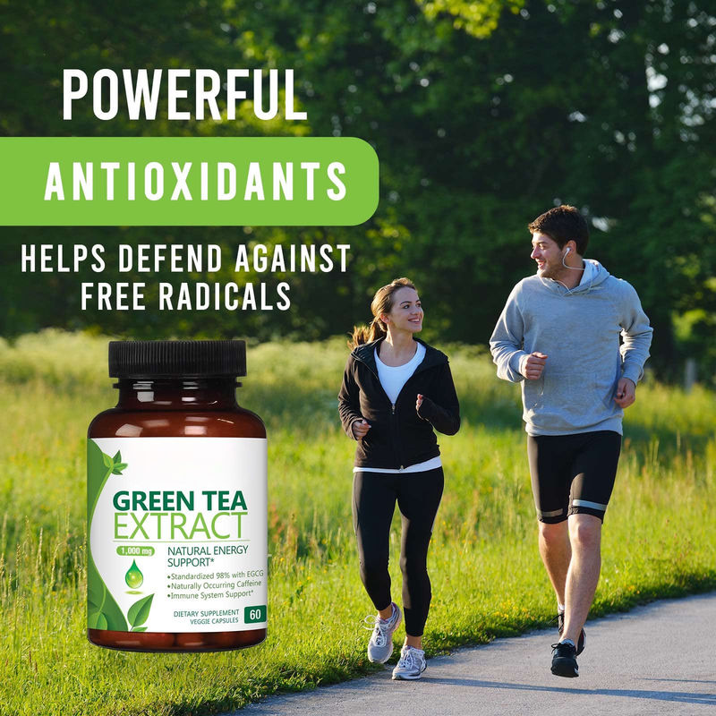 Oem Private Label Gezondheids supplement van kruiden Groene thee capsules ondersteunen hart en antioxidant gezondheid Groene thee capsules