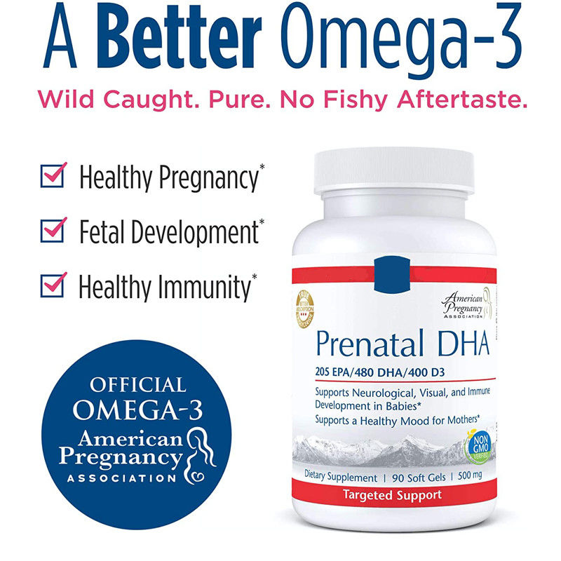 Oem Zwangerschapssupplement Dha/epa Omega 3 Softgel om de hersenontwikkeling van baby's tijdens de zwangerschap te ondersteunen